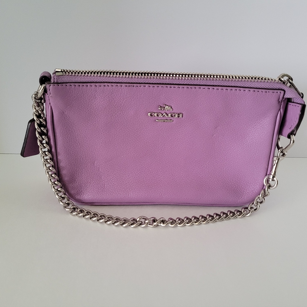 Coach NOLITA lilac leather small clutch. Used Once. Beautiful Condition.